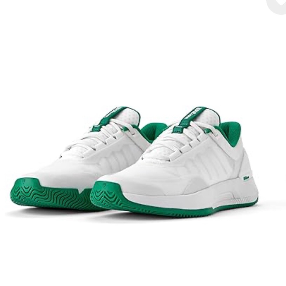 Used: Wilson Intrigue Tour Womens Tennis Shoe White and Green size 8
